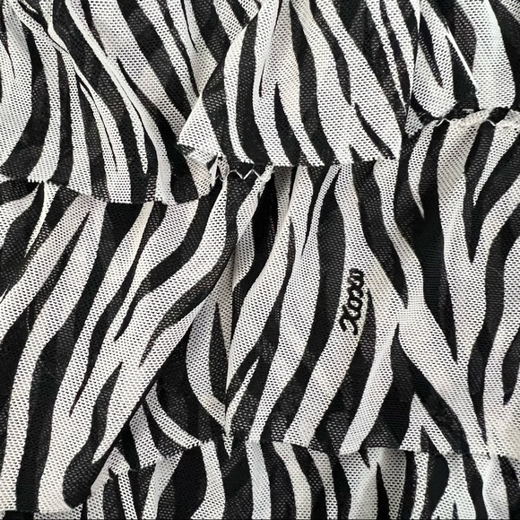 XOXO Lace Trim Zebra (Animal) Print Lingerie Cami Bra Size XL - Picture 6 of 8